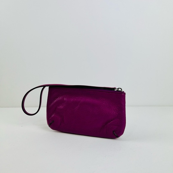 Mulberry Somerset Pochette Purple Grained Leather Small Wristlet Shoulder Bag - Picture 5 of 16